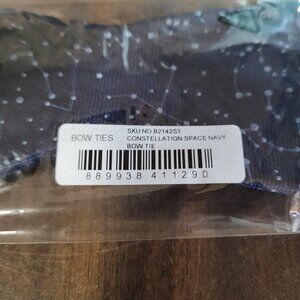 The Tie Bar Constellation Space Navy Bow Tie - Self Tie